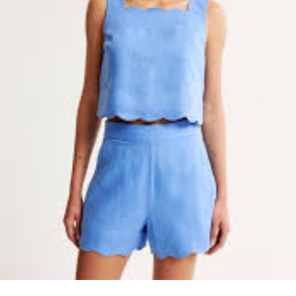 Blue Abercrombie linen shorts